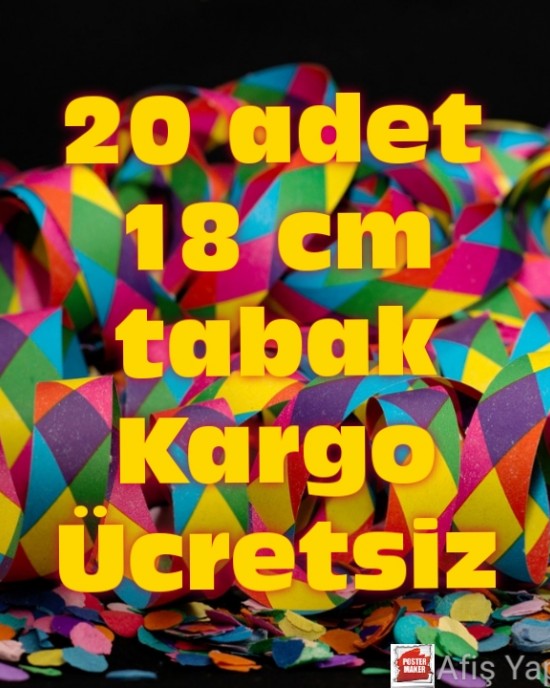 20 adet 18cm  Düz Mertaban 